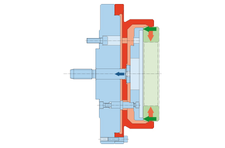 Segmentmembran-Spanfutter Zeichnung